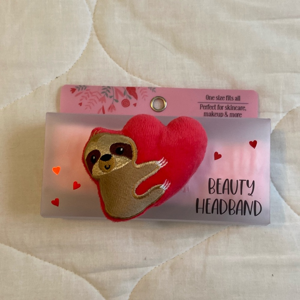 Sloth microfiber headband NWT